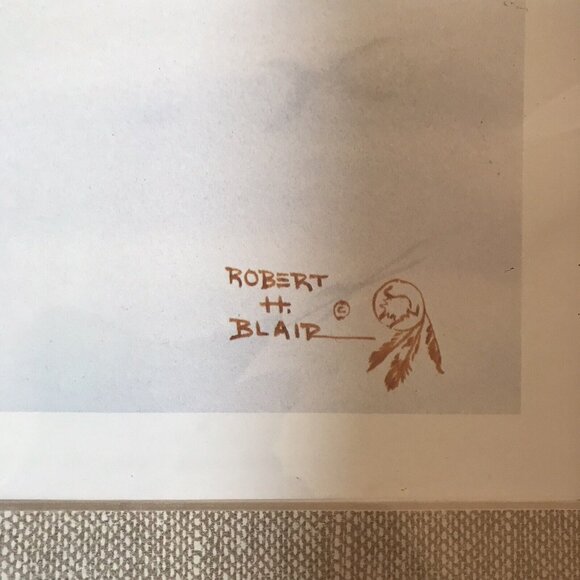 Vintage “Turning Back At Red Lake Hill” Print Robert Blair American Western - Picture 7 of 10